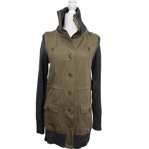 Princess Vera Wang Women's Khaki Beige Knit Sweater Jacket Size Medium NWT